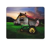 Phayah Old Tractor Photo Farm Pattern Mouse Pad Waterproof Surface & Non-Slip Rubber Base with Stitched Edges Gaming Mouse Mat for Laptop 8.3 X 10.3 in