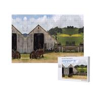 Phayah Old Wooden Barn With Rusted Tractor Jigsaw Puzzles For Adults 1000 Pieces.Home Decor Birthday Party For Men Women 29.5 X 19.7"