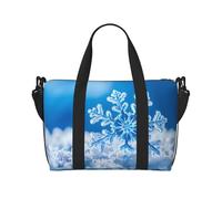 Phayah Operating Snowflake Travel Duffel Bag Handbag Carry-On Luggage Bag Overnight Foldable Unisex Airline Travel Personal Items Bag