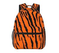 PHAYAH Orange Tiger Leopard Pattern Casual Shoulders Classical Basic Travel Backpack Travel And Outdoor Activities Resistant