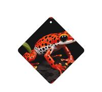 Phayah Orange Tree Frog Pattern Lavender Scent Car Air Freshener Square Card Hanging Hanging Scented Card 4 Pcs For Cars Closet Shoe