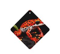 Phayah Orange Tree Frog Pattern Lavender Scent Car Air Freshener Square Card Hanging Hanging Scented Card 6 Pcs For Cars Closet Shoe