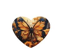 Phayah Orange Yellow Butterfly Field Flowers Pattern Lavender Scent Car Aroma Heart Shape Hanging Fragrance Tablet Car Interior Fragrance Freshener 6p