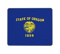 PHAYAH Oregon State Flag Pattern Mouse Pad Waterproof Surface & Non-Slip Rubber Base with Stitched Edges Gaming Mouse Mat for Laptop 7.9 X 9.5 in