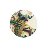 Phayah Oriental Peacock On Flower Tree Pattern Lavender Scent Car Air Freshener Round Shape Card Hanging Hanging Scented Card 6 Pcs For Cars Closet Drawer Eliminate
