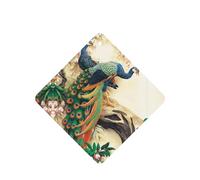 Phayah Oriental Peacock On Flower Tree Pattern Lavender Scent Car Air Freshener Square Card Hanging Hanging Scented Card 6 Pcs For Cars Closet Drawer Eliminate