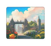PHAYAH Outside The Castle Gate Pattern Mouse Pad with Anti-Fray Stitching with Non-Slip Rubber Base, Gaming Mouse Mat for Laptop, Office & Home 10 X 12 Inch