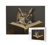 Phayah Owl Reading A Book Puzzles For Adults 500 Pieces For Home Decor Children'S Intelligence Development Toys 20.4 X 15"