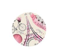 Phayah Paris Tower Flower Pattern Lavender Scent Car Air Freshener Round Shape Card Hanging Hanging Scented Card 6 Pcs For Cars Closet Drawer Eliminate