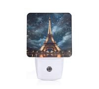 PHAYAH Paris Tower Pattern Night Light Plug-in Led Auto Sensor Night Lamp Dusk-to-Dawn Lamp for Nursery Children Stairs Corridors