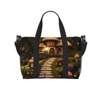 Phayah Path To Mushroom House Travel Duffel Bag Handbag Carry-On Luggage Bag Overnight Foldable Unisex Airline Travel Personal Items Bag