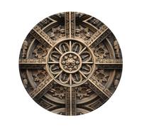 PHAYAH Patterned Building Pattern Round Mouse Pad For Desk Wireless Mouse Laptop Gaming Computer Travel Work Office Supplies 7.9 X 7.9 In