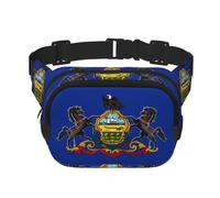 Phayah Pennsylvania State Flag Waist Pack Bag,Fanny Pack For Men,Women, Workout Traveling Casual Running Hiking Cycling, Bum Bag