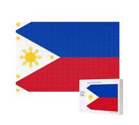 Phayah Philippine Flag Jigsaw Puzzles For Adults 300 Pieces.Home Decor Birthday Party For Men Women 15.7 X 11"