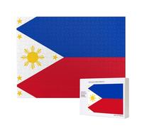 Phayah Philippine Flag Jigsaw Puzzles for Adults 500 Pieces.Home Decor Birthday Party for Men Women 20.4 X 15