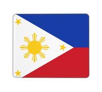 Phayah Philippine Flag Pattern Mouse Pad with Non Slip Rubber Base Gaming with Stitched Edge, Mousepad for Laptop, Computer, Office 7.9 X 9.5 in