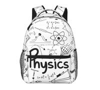 PHAYAH Physics Print Pattern Casual Shoulders Classical Basic Travel Backpack Travel And Outdoor Activities Resistant