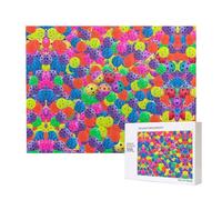Phayah Pickleball Balls Colors Pattern Puzzles For Adults 500 Pieces For Home Decor Intelligence Development Toys 20.4 X 15"