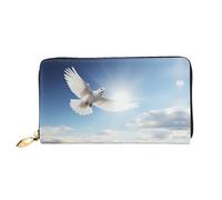 PHAYAH Pigeon Flying Pattern Women'S Wallet Long Clutch Zip Around Travel Leather Purse Large Capacity Credit Card Holder