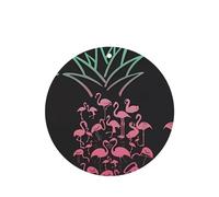 Phayah Pineapple Flamingos Pattern Lavender Scent Car Air Freshener Round Shape Card Hanging Hanging Scented Card 4 Pcs For Cars Closet Drawer Eliminate