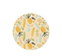 Phayah Pineapple Pattern Pattern Lavender Scent Car Air Freshener Round Shape Card Hanging Hanging Scented Card 4 Pcs For Cars Closet Drawer Eliminate