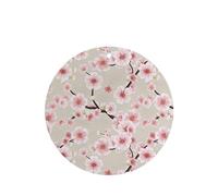 Phayah Pink Cherry Blossoms Pattern Lavender Scent Car Air Freshener Round Shape Card Hanging Hanging Scented Card 4 Pcs For Cars Closet Drawer Eliminate