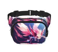 Phayah Pink Hexagon Dinosaur Waist Pack Bag,Fanny Pack For Men,Women, Workout Traveling Casual Running Hiking Cycling, Bum Bag