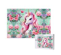 Phayah Pink Unicorn Pattern Puzzle Unique Jigsaw Wall Art Picture for Home Decoration 1000 Pcs