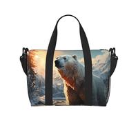 Phayah Polar Bear In Winter Travel Duffel Bag Handbag Carry-On Luggage Bag Overnight Foldable Unisex Airline Travel Personal Items Bag