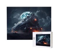 Phayah Powerful Locomotive Pattern Puzzle Unique Jigsaw Wall Art Picture for Home Decoration 500 Pcs