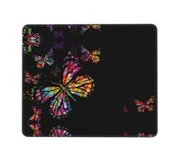 Phayah Pretty Butterfly Pattern Mouse Pad with Anti-Fray Stitching with Non-Slip Rubber Base, Gaming Mouse Mat for Laptop, Office & Home 10 X 12 Inch