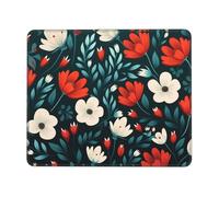 Phayah Pretty Little Florals Pattern Mouse Pad Waterproof Surface & Non-Slip Rubber Base with Stitched Edges Gaming Mouse Mat for Laptop 8.3 X 10.3 in