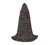 PHAYAH Programmer Programming Code Pattern Halloween Adult Hooded Robe Cape, Women'S Men'S Halloween Dress Up Party Cosplay Costumes S