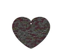 Phayah Programmer Programming Code Pattern Lavender Scent Car Air Freshener Heart Shape Card Hanging Hanging Scented Card 4 Pcs For Cars Closet Drawer Eliminate
