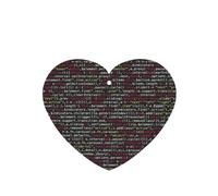 Phayah Programmer Programming Code Pattern Lavender Scent Car Air Freshener Heart Shape Card Hanging Hanging Scented Card 6 Pcs For Cars Closet Drawer Eliminate