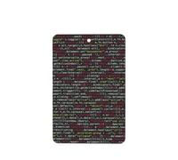 Phayah Programmer Programming Code Pattern Lavender Scent Car Air Freshener Rectangle Card Hanging Hanging Scented Card 6 Pcs For Cars Closet Drawer Eliminate