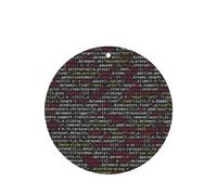 Phayah Programmer Programming Code Pattern Lavender Scent Car Air Freshener Round Shape Card Hanging Hanging Scented Card 6 Pcs For Cars Closet Drawer Eliminate