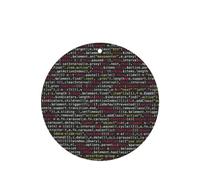 Phayah Programmer Programming Code Pattern Lavender Scent Car Air Freshener Round Shape Card Hanging Hanging Scented Card 4 Pcs For Cars Closet Drawer Eliminate