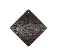 Phayah Programmer Programming Code Pattern Lavender Scent Car Air Freshener Square Card Hanging Hanging Scented Card 4 Pcs For Cars Closet Drawer Eliminate