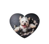 Phayah Puppy Breaks Down Wall Pattern Lavender Scent Car Aroma Heart Shape Hanging Fragrance Tablet Car Interior Fragrance Freshener 6p