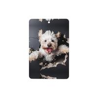 Phayah Puppy Breaks Down Wall Pattern Lavender Scent Car Aroma Rectangle Hanging Fragrance Tablet Car Interior Fragrance Freshener 6p