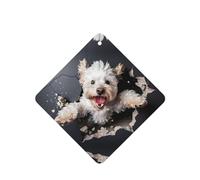 Phayah Puppy Breaks Down Wall Pattern Lavender Scent Car Aroma Square Hanging Fragrance Tablet Car Interior Fragrance Freshener 4p
