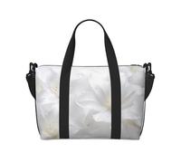 Phayah Pure White Stamens Crossbody Travel Bag Overnighter Duffel Bags Carry On Size Ideal For School Or Overnight Travel Bag