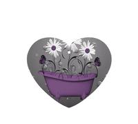 Phayah Purple Bathtub And Daisy Pattern Lavender Scent Car Air Freshener Heart Shape Card Hanging Hanging Scented Card 4 Pcs For Cars Closet Drawer Eliminate