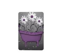 Phayah Purple Bathtub And Daisy Pattern Lavender Scent Car Air Freshener Rectangle Card Hanging Hanging Scented Card 6 Pcs For Cars Closet Drawer Eliminate
