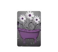 Phayah Purple Bathtub And Daisy Pattern Lavender Scent Car Air Freshener Rectangle Card Hanging Hanging Scented Card 4 Pcs For Cars Closet Drawer Eliminate