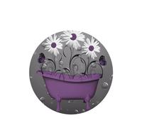 Phayah Purple Bathtub And Daisy Pattern Lavender Scent Car Air Freshener Round Shape Card Hanging Hanging Scented Card 6 Pcs For Cars Closet Drawer Eliminate
