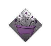 Phayah Purple Bathtub And Daisy Pattern Lavender Scent Car Air Freshener Square Card Hanging Hanging Scented Card 6 Pcs For Cars Closet Drawer Eliminate