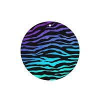 Phayah Purple Blue Green Camouflage Zebra Stripes Pattern Lavender Scent Car Air Freshener Round Shape Card Hanging Hanging Scented Card 4 Pcs For Cars Closet Drawer Eliminate