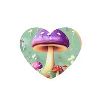 Phayah Purple Dream Mushroom Pattern Lavender Scent Car Aroma Heart Shape Hanging Fragrance Tablet Car Interior Fragrance Freshener 6p
